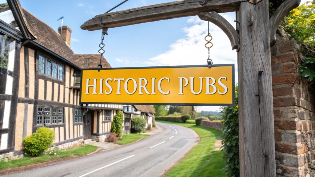 historic pubs in england pub sign BTOURS