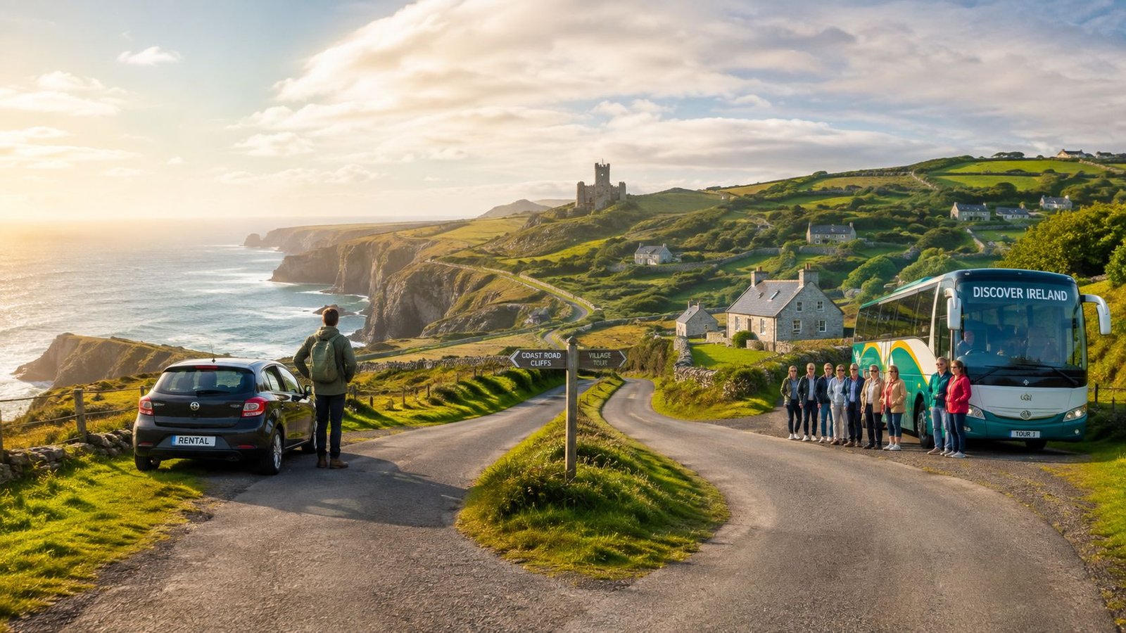 Independent travel vs group tours scenic ireland