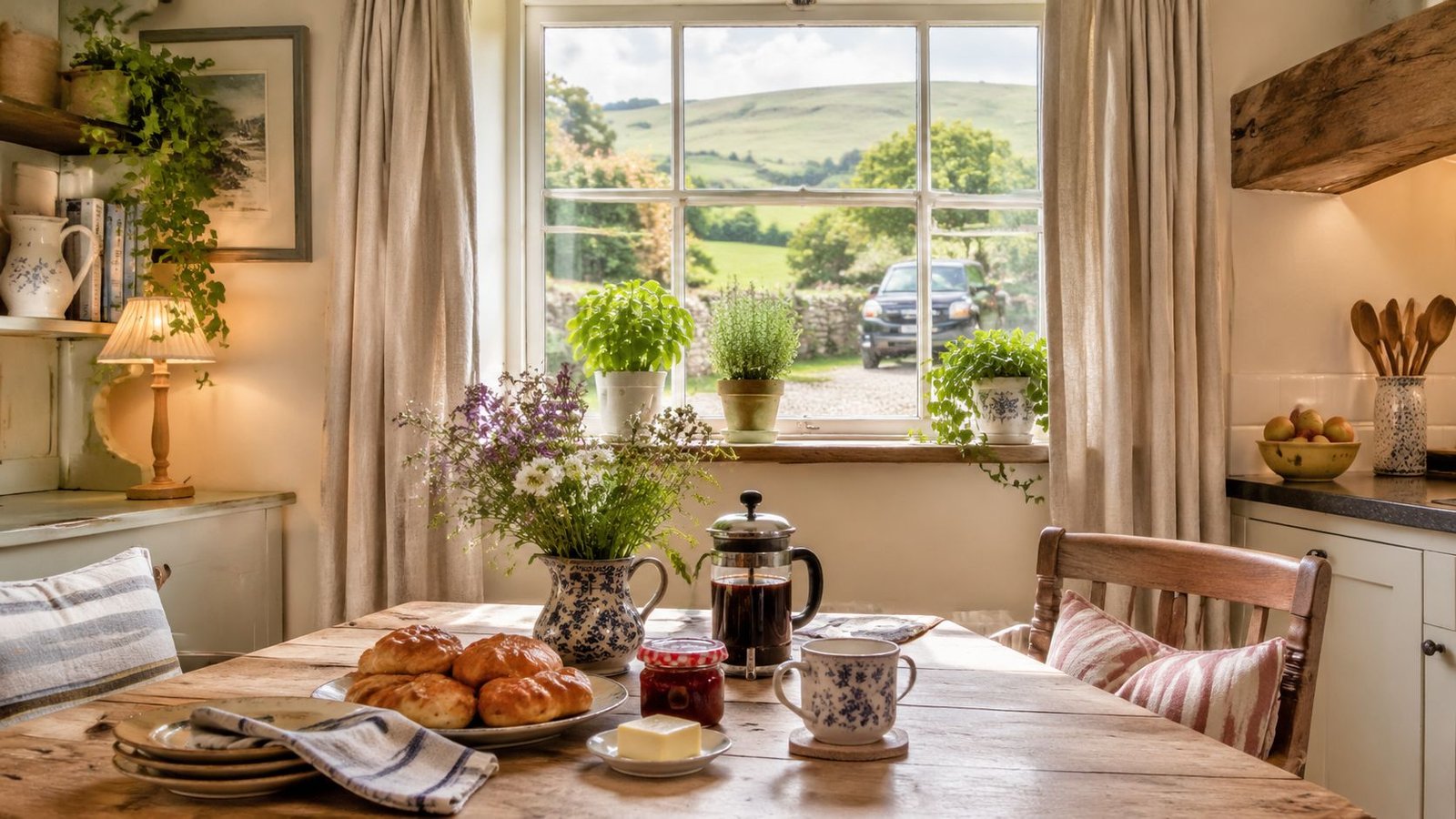 Self catering accommodation england countryside breakfast