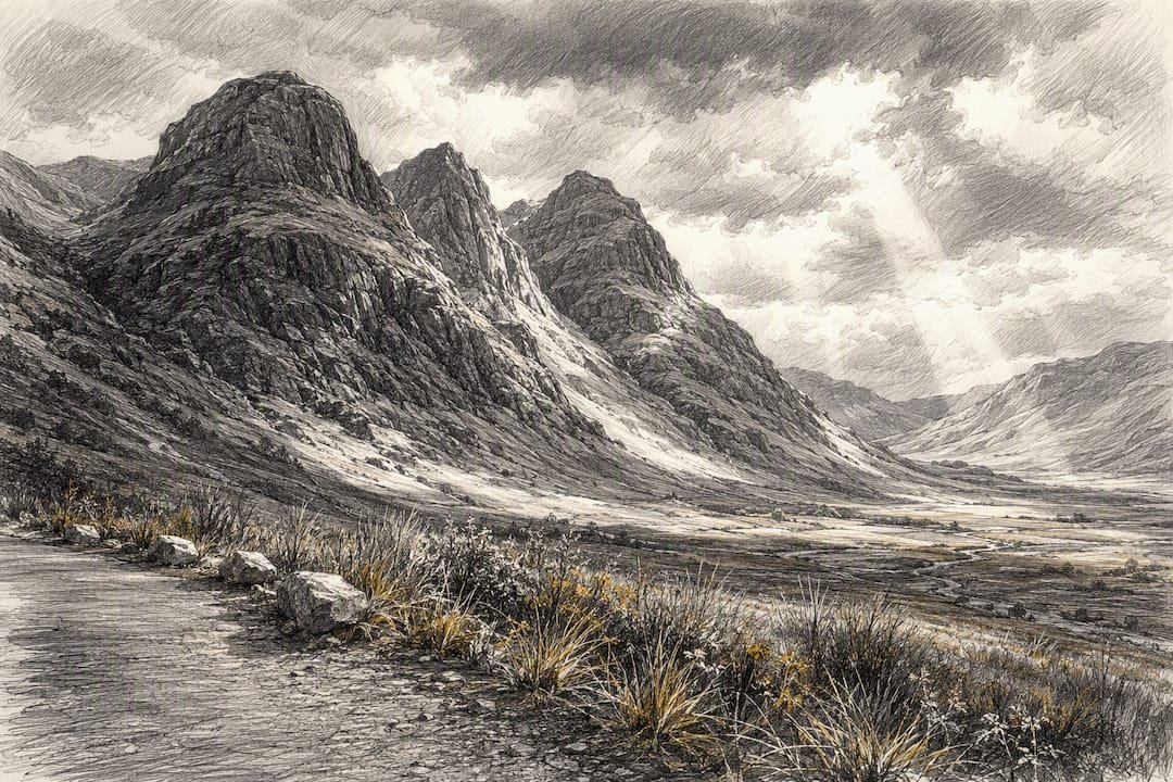 Three Sisters ridge in Glencoe