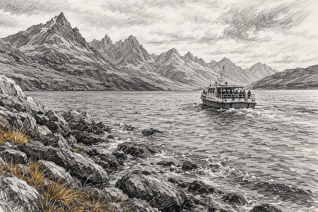 Boat heading toward Loch Coruisk