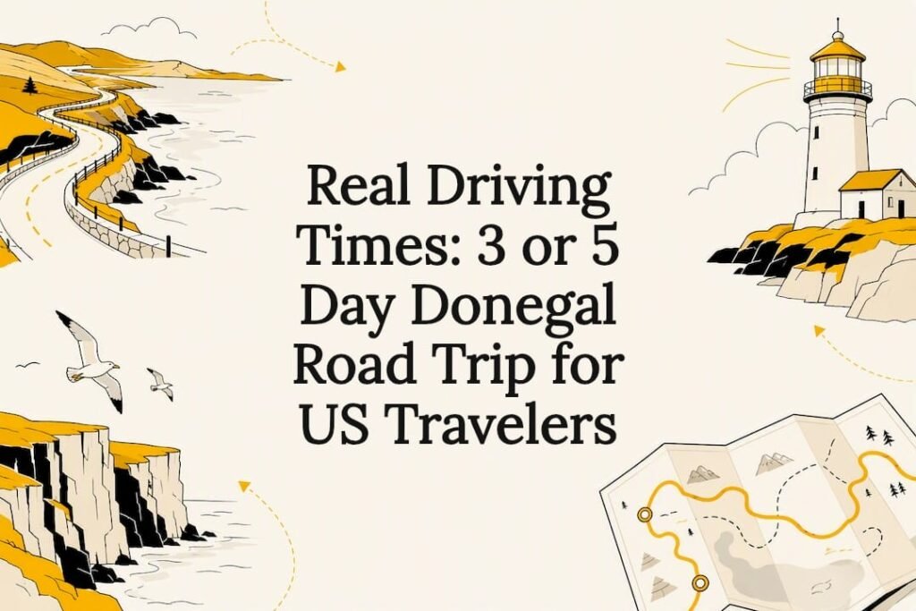 Donegal road trip title card illustration