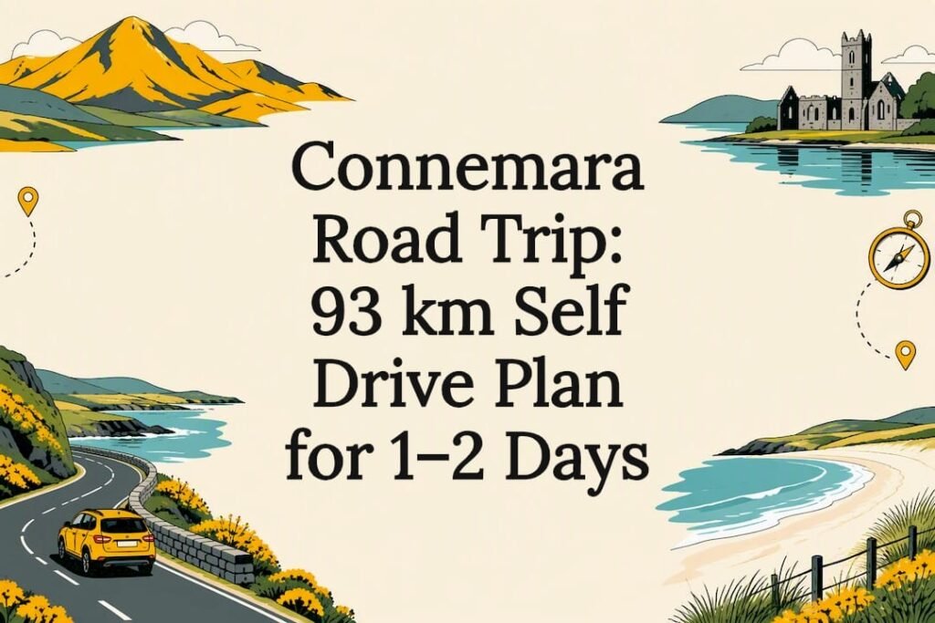Decorative Connemara road trip title card