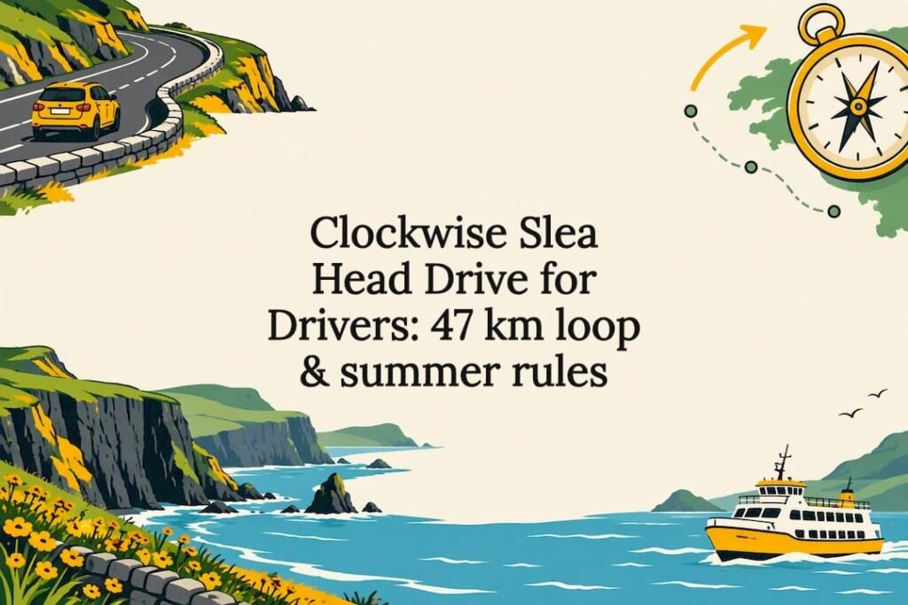 Illustrated Slea Head coastal driving route