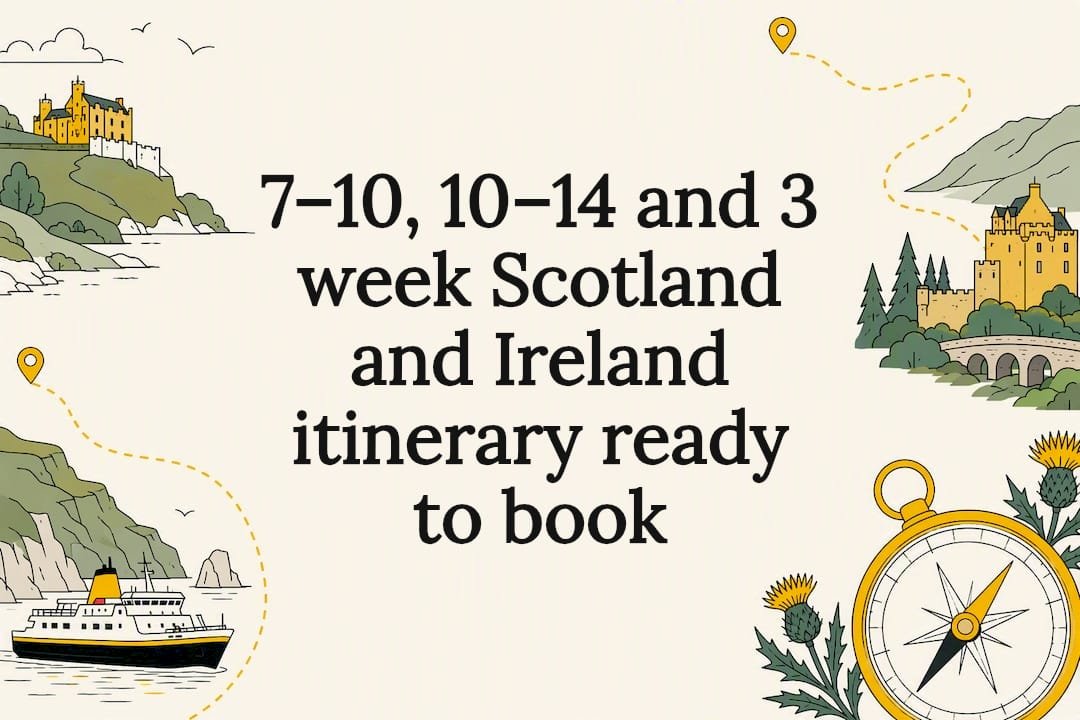 Scotland and Ireland itinerary title card