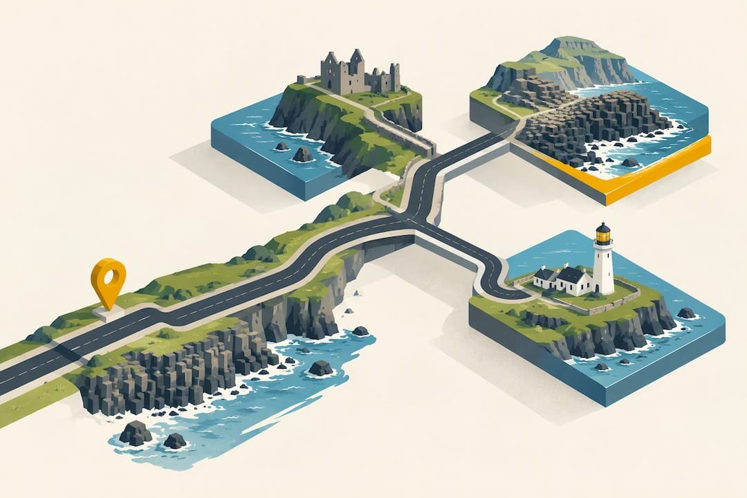 Minimalist Causeway route planning title card