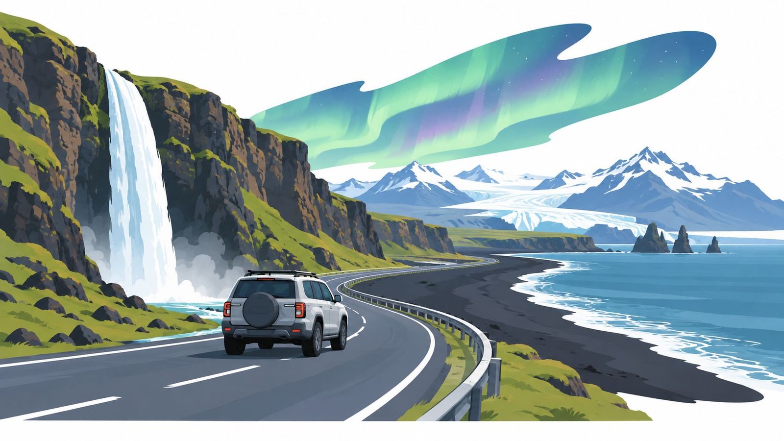 Iceland road trip scenic drive