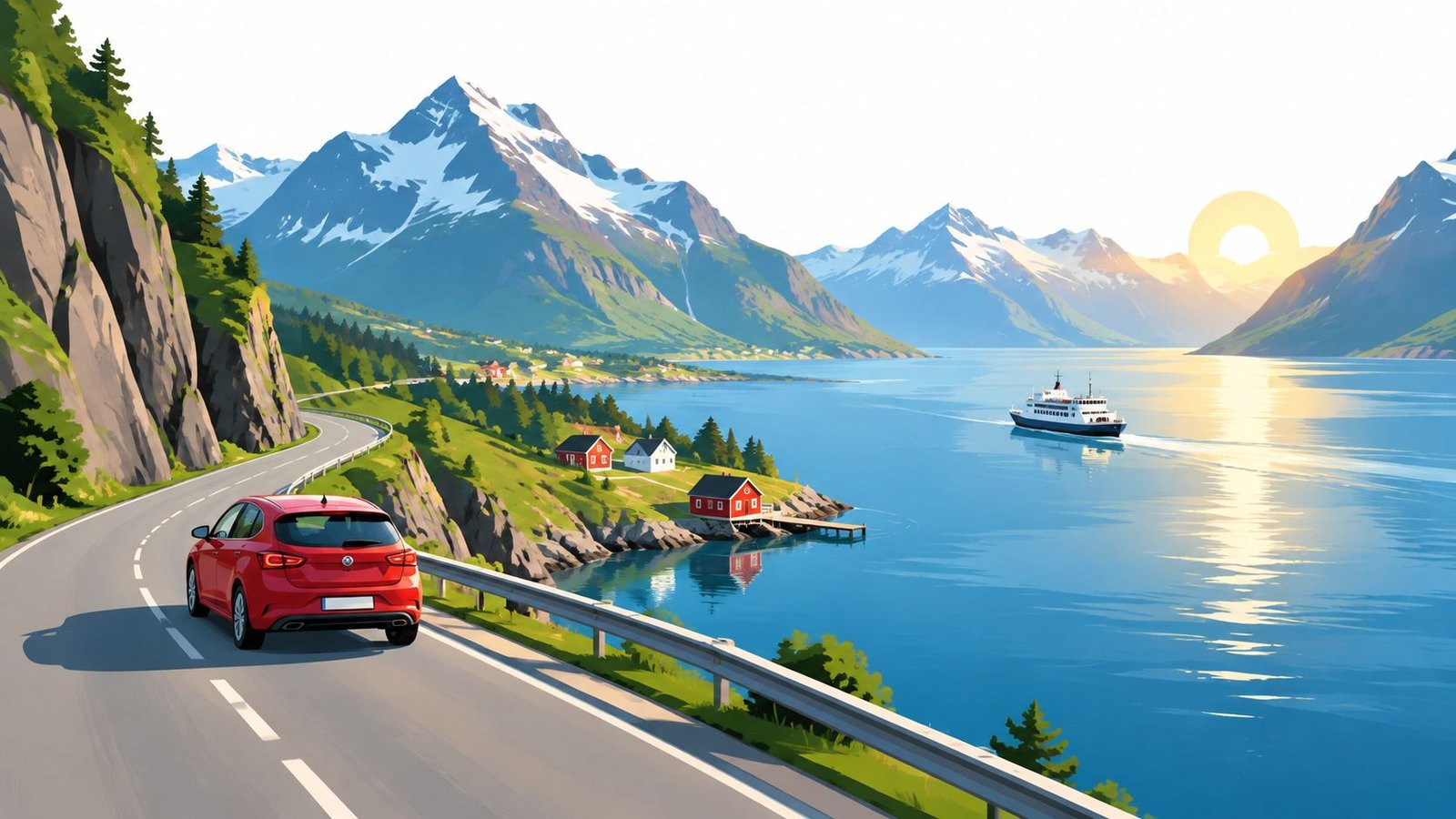 Norway road trip coastal scenery